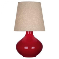 Robert Abbey June Table Lamp in Ruby Red Glazed Ceramic RR991