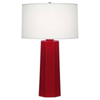 Robert Abbey Mason Table Lamp in Ruby Red Glazed Ceramic RR960