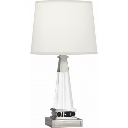 Robert Abbey Darius Table Lamp in Clear Crystal and Polished Nickel S155