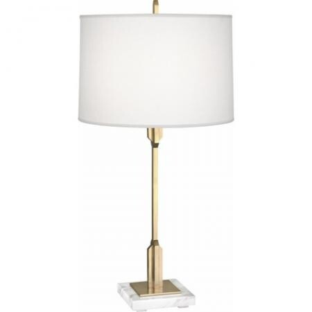 Robert Abbey Empire Table Lamp in Modern Brass Finish with White Marble Base 226