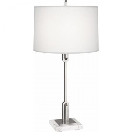 Robert Abbey Empire Table Lamp in Antique Silver Finish with White Marble Base S226