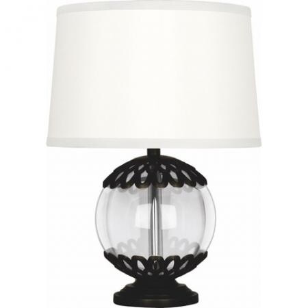 Robert Abbey Williamsburg Polly Table Lamp in Clear Crystal and Deep Patina Bronze Z304