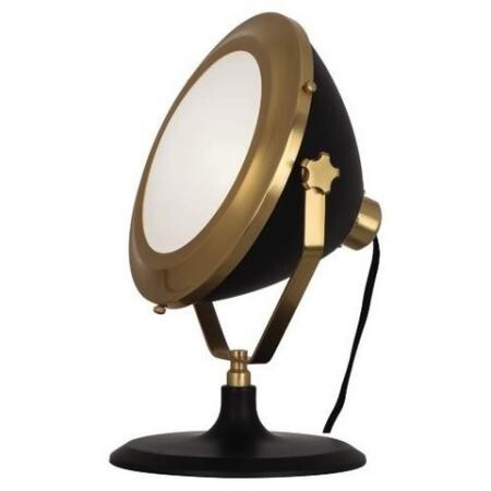 Robert Abbey Apollo Table Lamp in Antique Brass Finish with Matte Black Painted Accents 1580