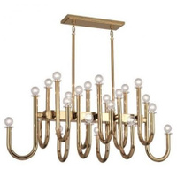 Robert Abbey Jonathan Adler Milano Chandelier in Polished Brass Finish with Lucite Accents 798