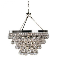 Robert Abbey Bling Chandelier with Convertible Double Canopy in Polished Nickel S1000