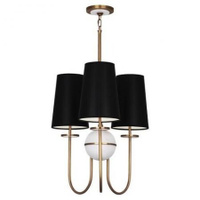 Robert Abbey Fineas Chandelier in Aged Brass Finish with Alabaster Stone Accents 1519B