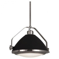 Robert Abbey Apollo Pendant in Polished Nickel Finish with Charcoal Gray Painted Accents S1567