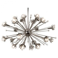 Robert Abbey Jonathan Adler Sputnik Chandelier in Polished Nickel with Crystal Accents S710