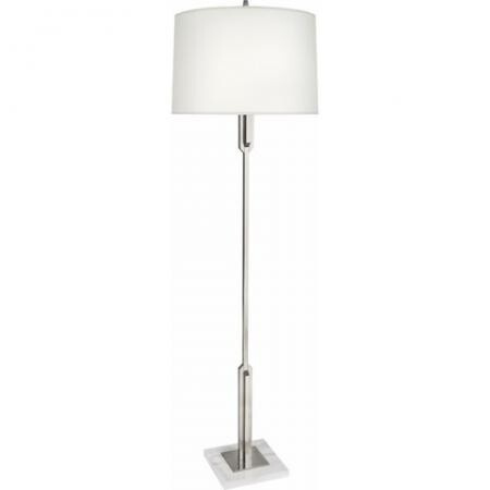 Robert Abbey Empire Floor Lamp in Antique Silver Finish with White Marble Base S227