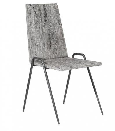Полукресло Phillips Collection Forged Leg Dining Chair Gray Stone