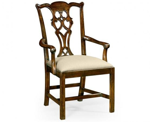 Полукресло Jonathan Charles Chippendale Style Classic Walnut Arm Chair