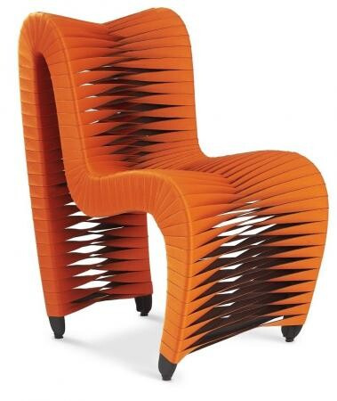 Полукресло Phillips Collection Seat Belt Dining Chair Orange