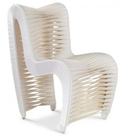 Полукресло Phillips Collection Seat Belt Dining Chair Off-White