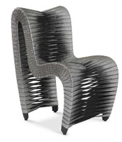 Полукресло Phillips Collection Seat Belt Dining Chair Silver Metallic