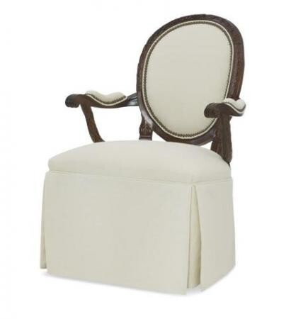 Skirted Upholstered Back Chair