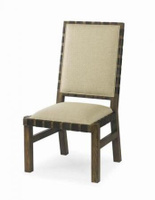 Sierra Dining Side Chair With Leather Strap Trim