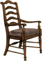 Hooker Furniture Dining Room Waverly Place Sporty Cognac Fabric Ladderback Arm Chair