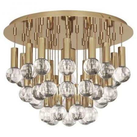Robert Abbey Jonathan Adler Milano Flushmount in Polished Brass Finish with Crystal Accents 754