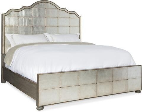 Hooker Furniture Bedroom Arabella King Mirrored Panel Bed