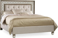 Hooker Furniture Bedroom Sanctuary California King Mirrored Upholstered Bed