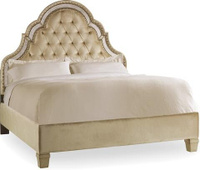 Hooker Furniture Bedroom Sanctuary Queen Upholstered Bed-Pearl Essence