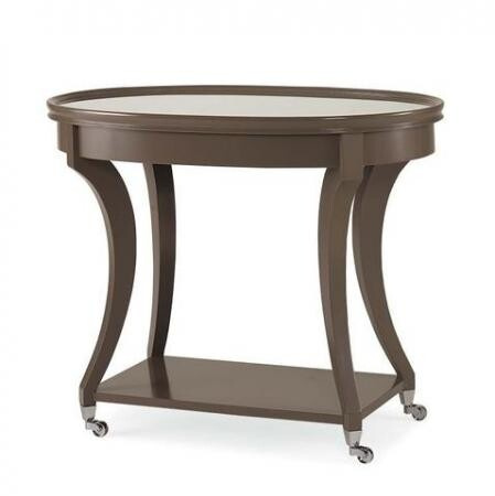 Lamp Table With Mirror Insert Top
