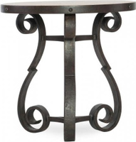 Hooker Furniture Living Room Luckenbach Metal and Stone End Table