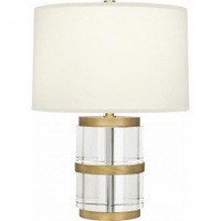 Robert Abbey Wyatt Table Lamp in Clear Crystal and Modern Brass 298