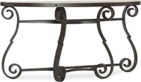 Hooker Furniture Living Room Luckenbach Metal and Stone Demilune Console