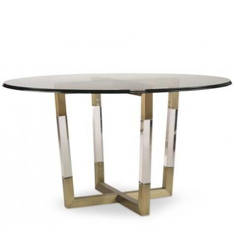 Metal/Acrylic Dining Table Base For Wood Tops