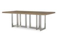 Oak Dining Table With Metal Base