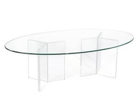 Acrylic and Glass Coffee Table