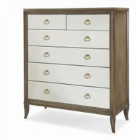Tall Drawer Chest With Mirrored Drawer Fronts