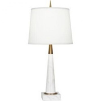 Robert Abbey Florence Table Lamp in Warm Brass and White Marble 158