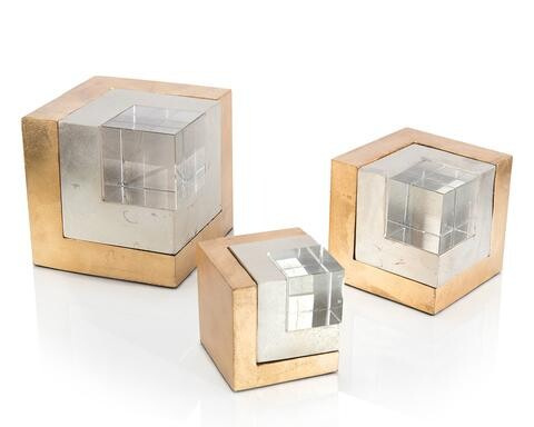 Set of Three Cradled Cubes