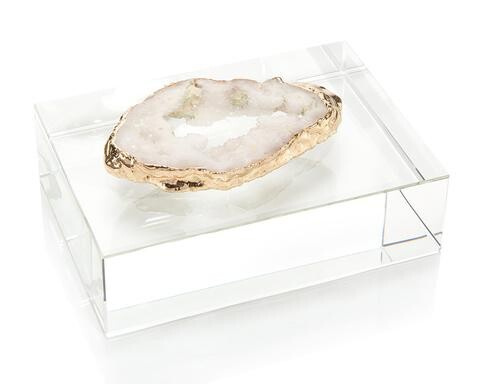 White Geode on Crystal