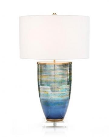 Настольная лампа John-Richard Blue Striated Glass Table Lamp