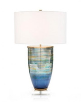 Настольная лампа John-Richard Blue Striated Glass Table Lamp