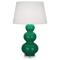 Настольная лампа Robert Abbey Triple Gourd 20" Table Lamp Emerald/Lucite
