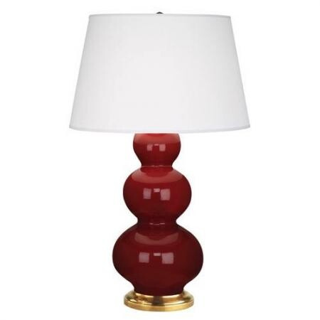 Настольная лампа Robert Abbey Triple Gourd 20" Table Lamp Oxblood/Antique Brass