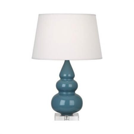 Настольная лампа Robert Abbey Triple Gourd 16" Table Lamp Steel Blue/Lucite