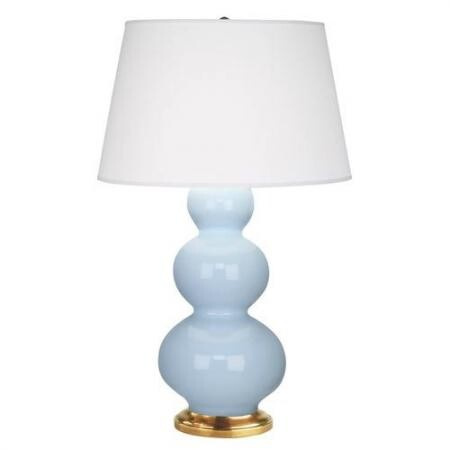 Настольная лампа Robert Abbey Triple Gourd 20" Table Lamp Baby Blue/Antique Brass