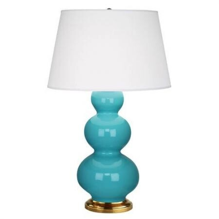 Настольная лампа Robert Abbey Triple Gourd 20" Table Lamp Egg Blue/Antique Brass