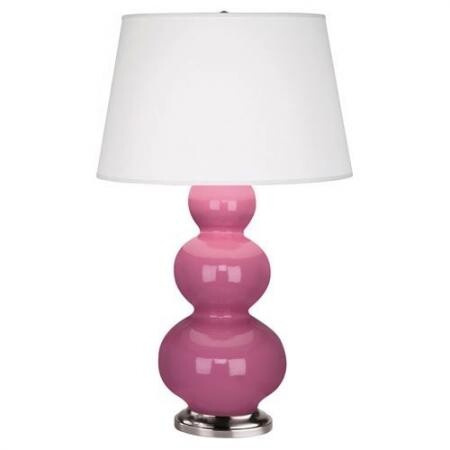 Настольная лампа Robert Abbey Triple Gourd 20" Table Lamp Pink/Antique Silver
