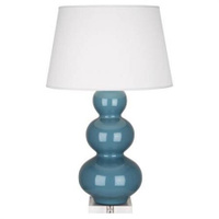 Настольная лампа Robert Abbey Triple Gourd 20" Table Lamp Steel Blue/Lucite