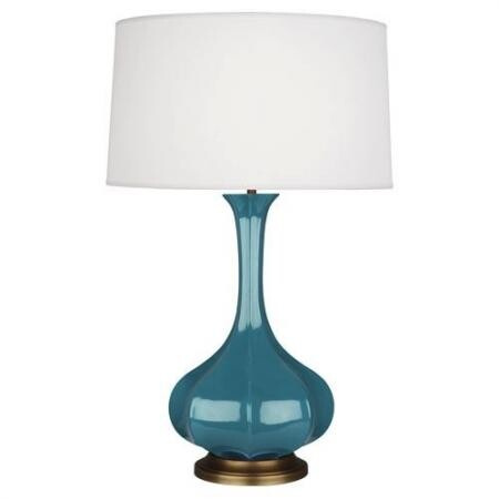 Настольная лампа Robert Abbey Pike Table Lamp Steel Blue/Aged Brass