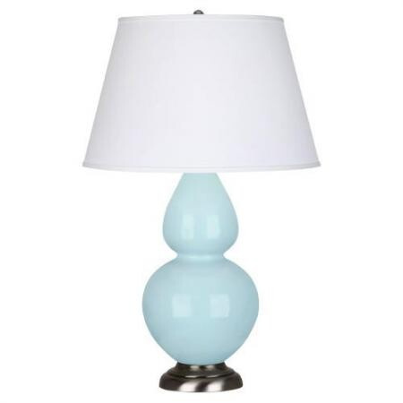 Настольная лампа Robert Abbey Double Gourd 19" Table Lamp Baby Blue/Antique Silver