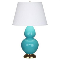 Настольная лампа Robert Abbey Double Gourd 19" Table Lamp Egg Blue/Antique Brass