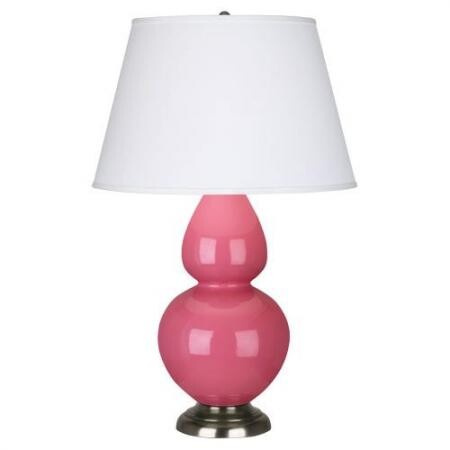 Настольная лампа Robert Abbey Double Gourd 19" Table Lamp Pink/Antique Silver