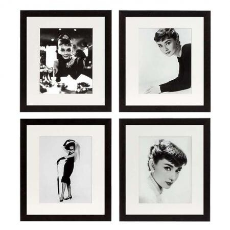 Настенный декор EICHHOLTZ Prints Audrey Hepburn set of 4